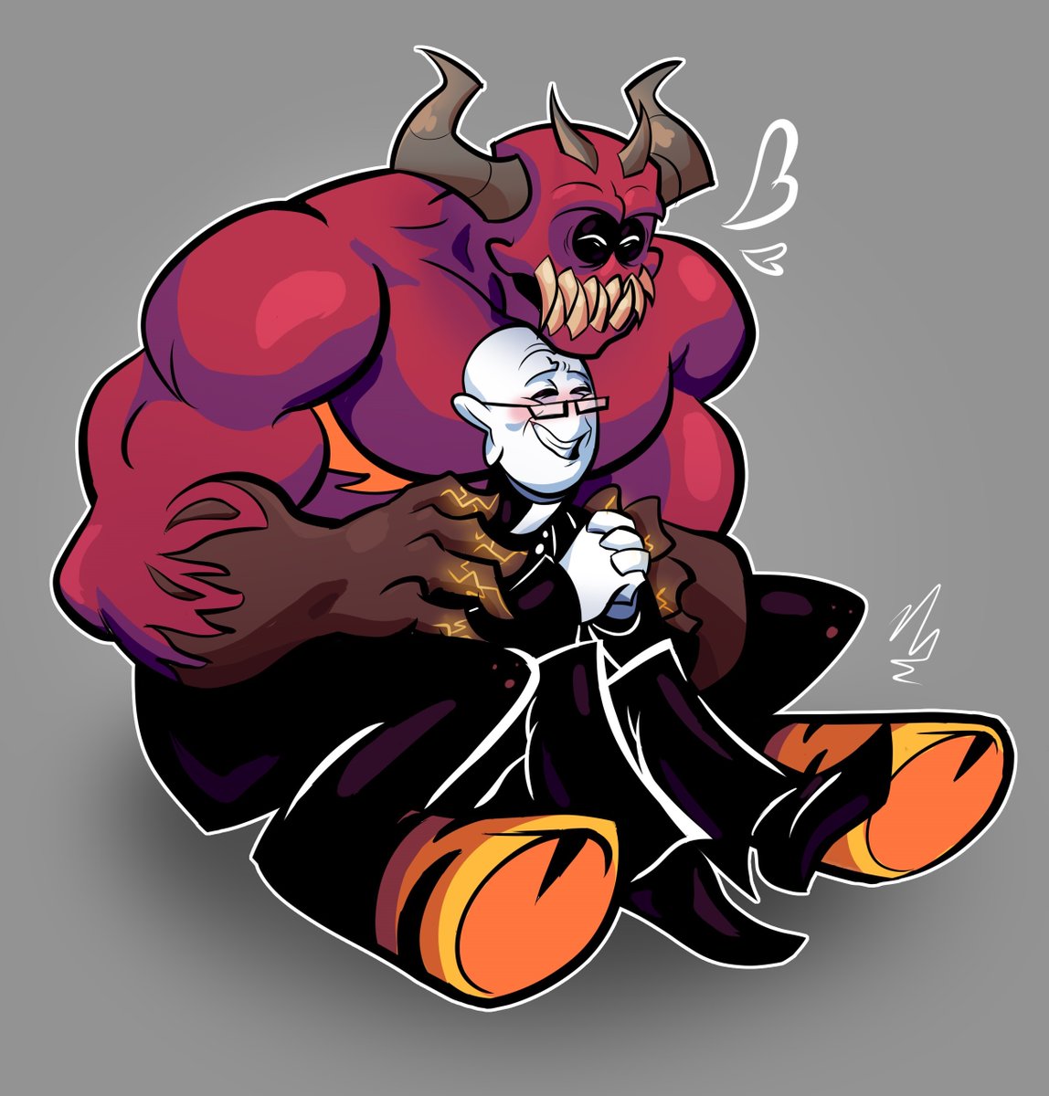 hug ❤️🤍
.
.
#holydemon #spookymonth #spookymonthfanart