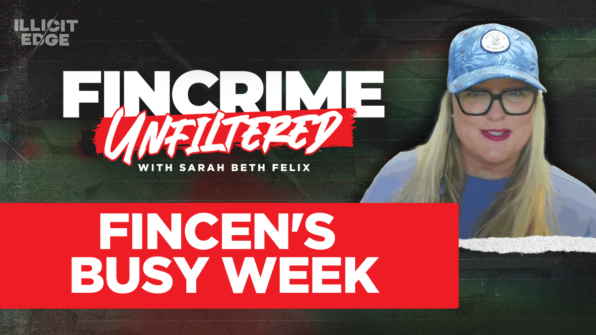 illicitedge's tweet photo. FINCEN’s Busy Week, Border GTO & OCC Shake-Up | FinCrime Unfiltered

Host Sarah Beth Felix unpacks a whirlwind week in financial crime and compliance, with critical updates every compliance officer needs to hear:

FINCEN’s Busy Week — key takeaways from multiple announcements and regulatory actions.
Financially Motivated Sextortion — new notice highlights urgent red flags for institutions.
Border Geographical Targeting Order — reporting rule changes and what they mean in practice.
FINCEN’s Cross Border Guidance — why “proceed with caution” is the message for banks and MSBs.
OCC’s Supervisory Framework Changes — what the shift could mean for oversight and enforcement.

#FinCrime #FINCEN #OCC #AML #Compliance #FinancialCrime #Sextortion #Banking

Proudly Supported by Hummingbird

YouTube: https://t.co/8tAamJOY39
Spotify: https://t.co/vNbeeGPTLH
Apple: https://t.co/pkQbEBbrVO