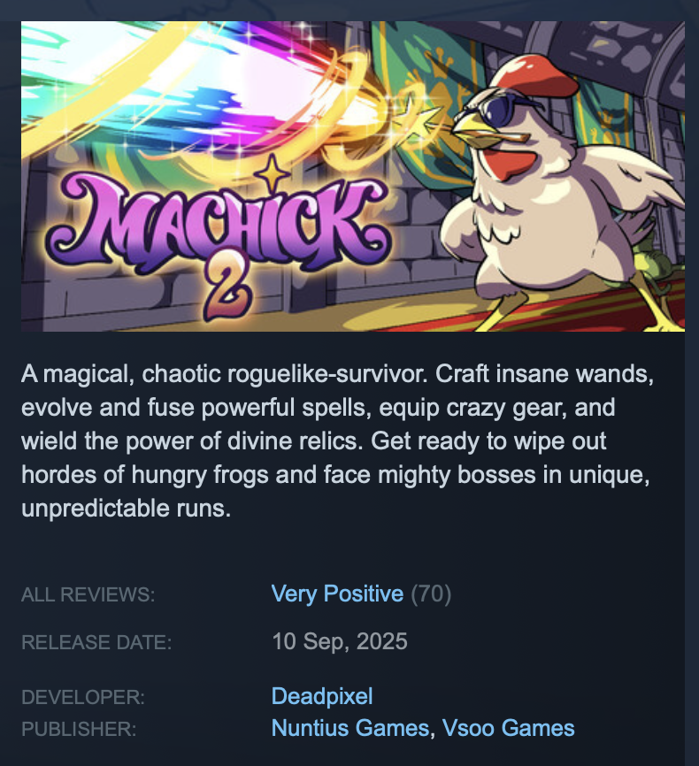 🐓 Play Machick 2! ✨ Deadpixel Studios tweet media