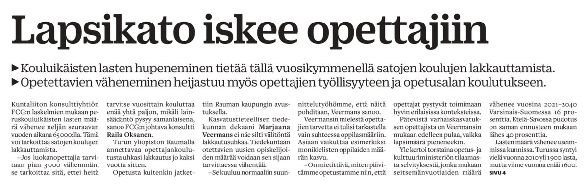 Jos nyt ennen hyppäämistä suoraan opettajien vähentämiseen saataisiin kentälle kaikki opettajat kelpoisiksi.
Vinkki kunnille: älykäs sopeutuminen lapsimäärään ei tarkoita ei kelpoisten palkkaamisen lisäämistä <a href="/oajry/">OAJ</a> #opehommat