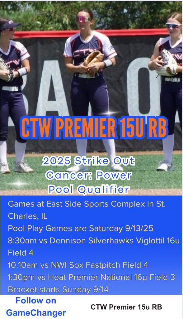Ctw28_29's tweet image. Playing in the Strike Out Cancer Tournament in St. Charles, IL this weekend.