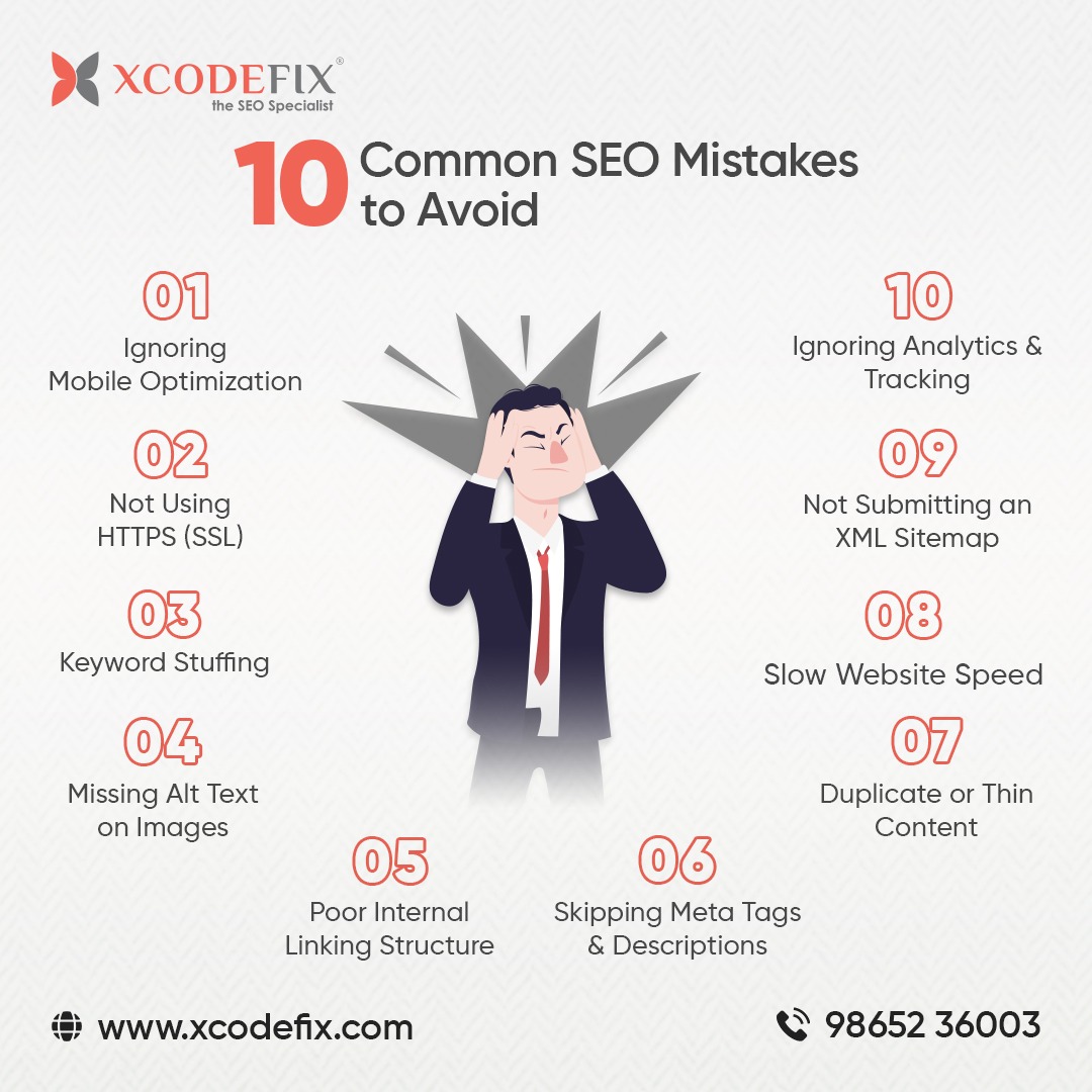 xcodefix's tweet image. 🚨 Don’t let SEO mistakes cost you growth!
Top 3 to avoid:
1️⃣ Ignoring mobile optimization
2️⃣ Keyword stuffing
3️⃣ Slow website speed
Fix them &amp;amp; watch your rankings rise! 🚀
#seo #xcodefix #digitalmarketing