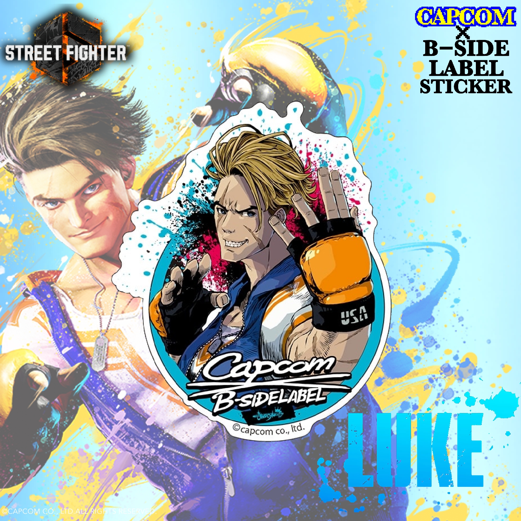 Sleek ストリートファイター6 コラボステッカー【ルーク