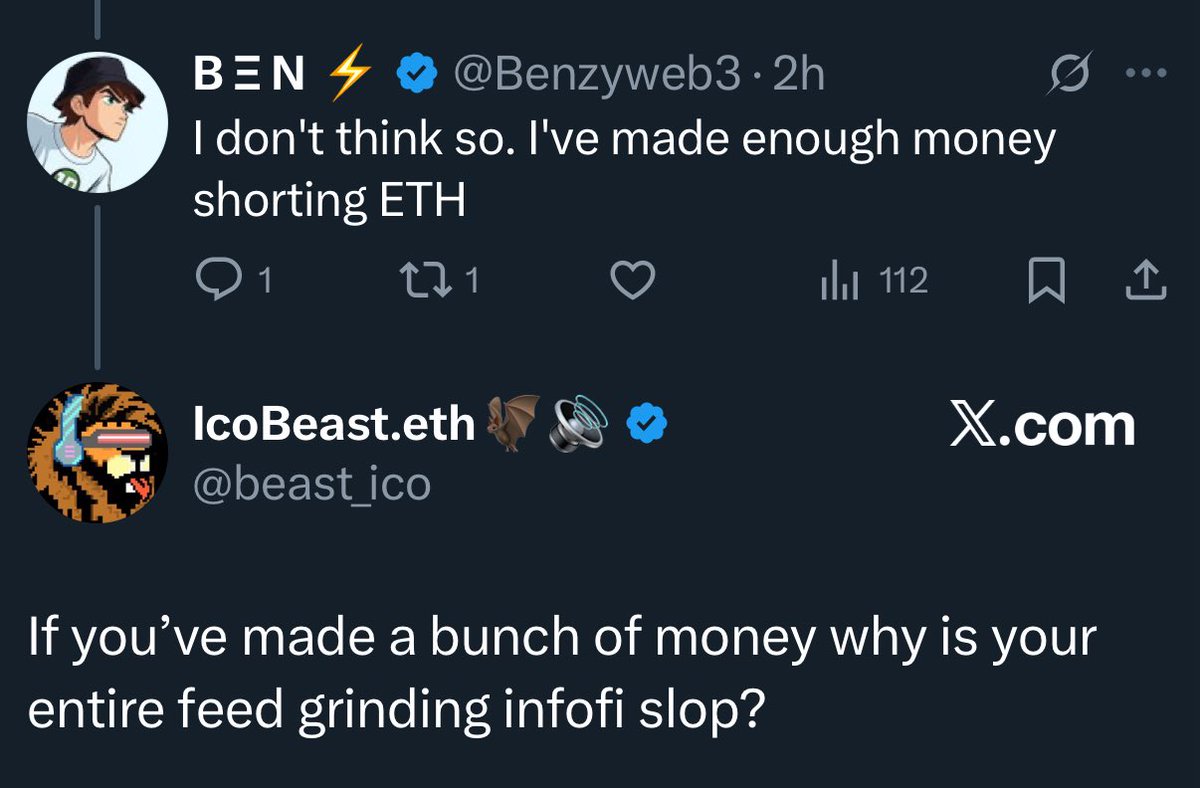 Xeer's tweet image. once you’ve made enough money in life, the next logical step is to deliberately slow down until it comes to a complete halt. this way you will be able focus all your efforts on your true passion -&amp;gt; grinding infofi slop.