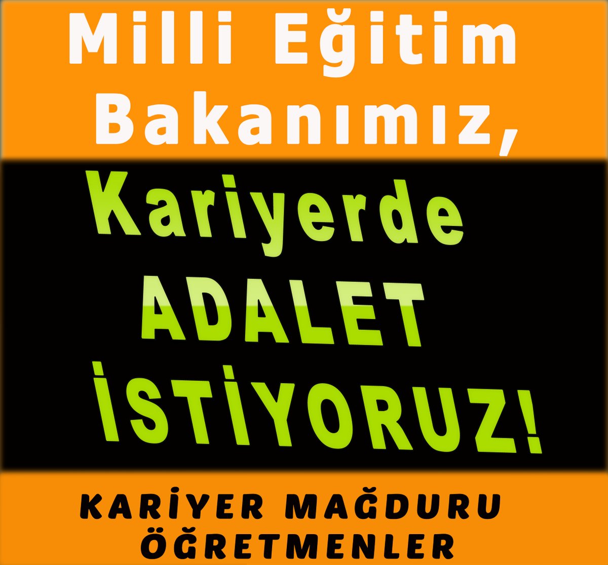 Sayın Bakanım, Kariyer Yönetmeliğine göre, daha önceki memuriyet hizmetimiz kabul edilmiyor. Acil yasal düzenleme ve çözüm talep ediyoruz. Mağduruz.
#kariyermagdurlari
<a href="/RTErdogan/">Recep Tayyip Erdoğan</a>
<a href="/tcbestepe/">T.C. Cumhurbaşkanlığı</a>
<a href="/CelileErenOKTEN/">Celile Eren ÖKTEN</a>
<a href="/yilmaznazif/">Nazif Yılmaz</a>
<a href="/farukyelkenci/">Ömer Faruk Yelkenci</a>