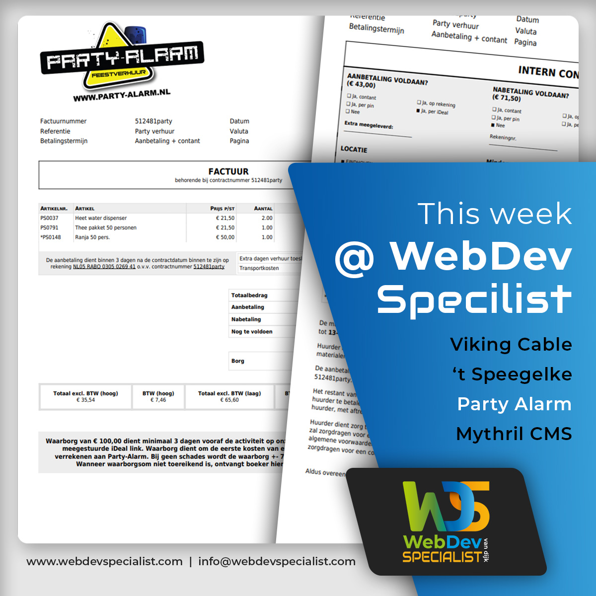 webdevspecial's tweet image. This week @ WDS
ESSCN ledenportaal gestart
Wijzigingen Viking Cable
FAQ toegevoegd bij 't Speegelke
Facturen Party Alarm geoptimaliseerd
Nieuwe MVC in Mythril CMS
#WebDevSpecialist #phpdeveloper #freelancer #webdesign