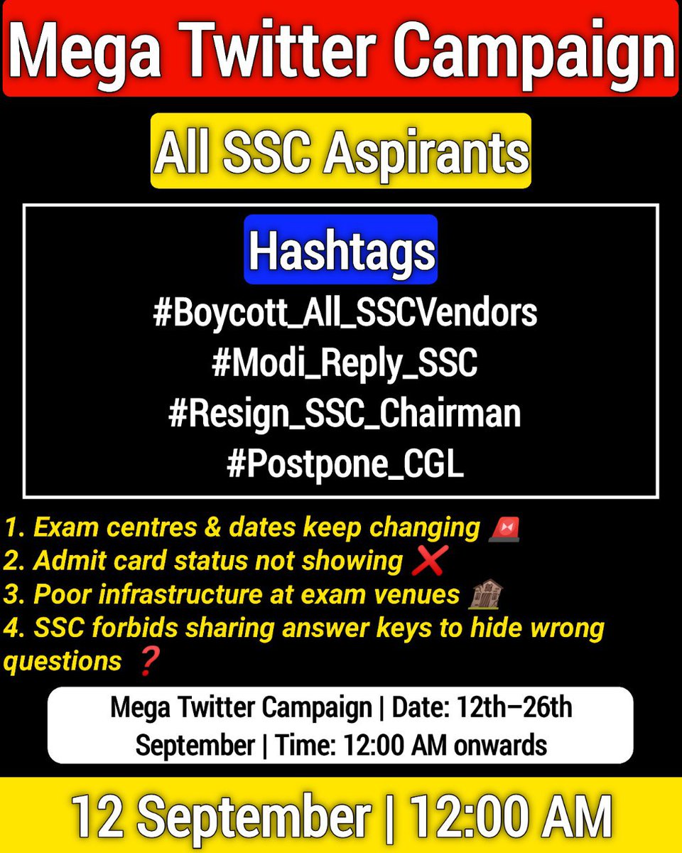 by_ajit's tweet photo. @Kauravu100 @nitishrajput #Boycott_All_SSCVendors
#Modi_Reply_SSC
#Resign_SSC_Chairman
#Postpone_CGL https://t.co/7LW0fGsOwF