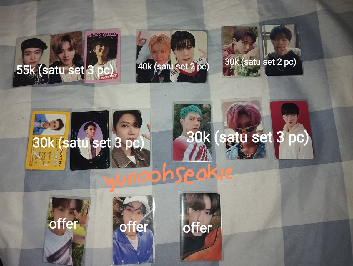 want to sell pc aab nct the boyz

🏠 depok
💸 harga di foto excld packing, admin
✅ co 🍊
✅ keep event dp 50%
❎ no sensitive buyer 

🏷️ wts ina jaehyun yuta doyoung jungwoo ten nct127 wayv nct hyunjae the boyz
