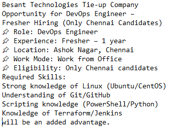 Besant Technologies tweet media