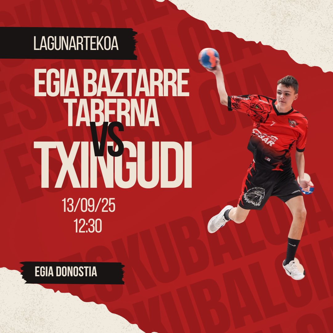 🔴⚫️ LAGUNARTEKOAK
😍HARROBIA

Seguimos con los partidos amistosos de Pretemporada.💪💪

🗓️Irailak 13, LARUNBATA

❤️ KADETE NESKAK
🕚10,00
📍Lasalle Donostia
🆚SAIEKO

🖤 JUBENIL MUTILAK
🕛12,30
📍Egia
🆚EGIA

👏👏👏