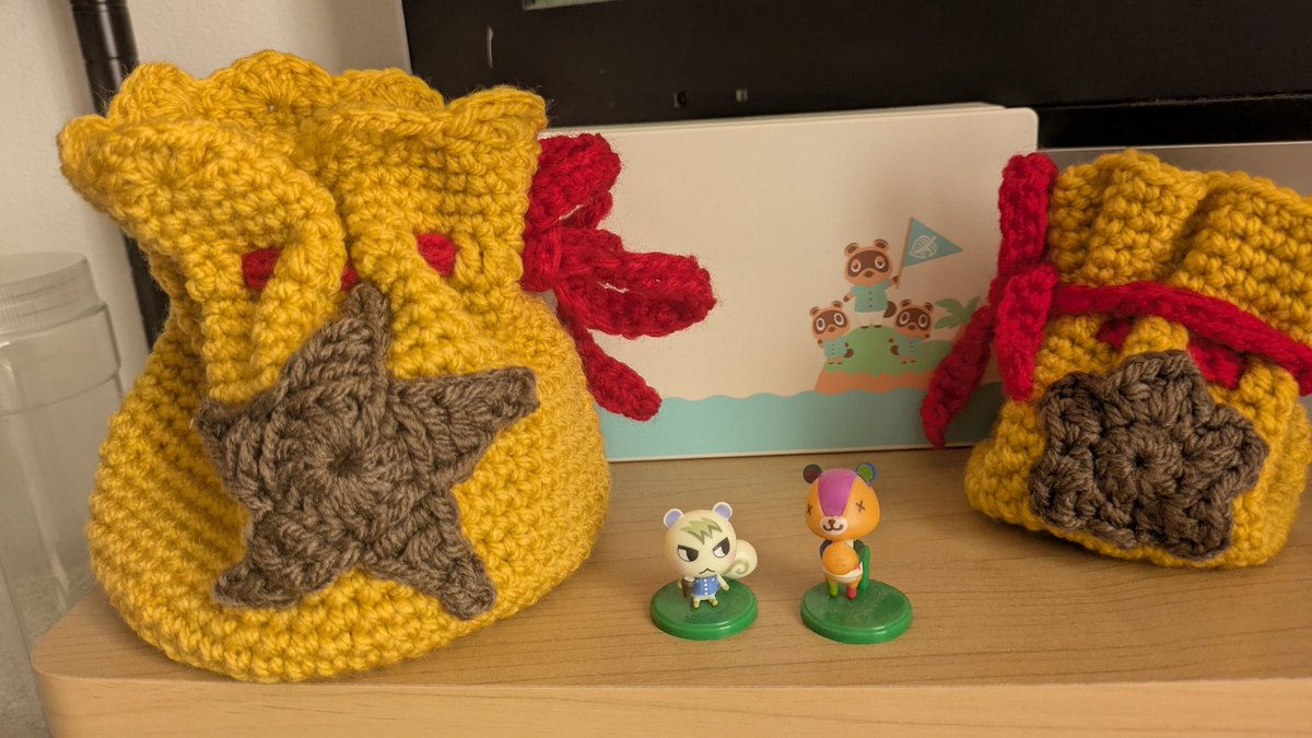 あつ森ベル袋2個目完成💰💰
ちょっと大きくして縁と星の編み方替えてみた
😌
かーわいい😍