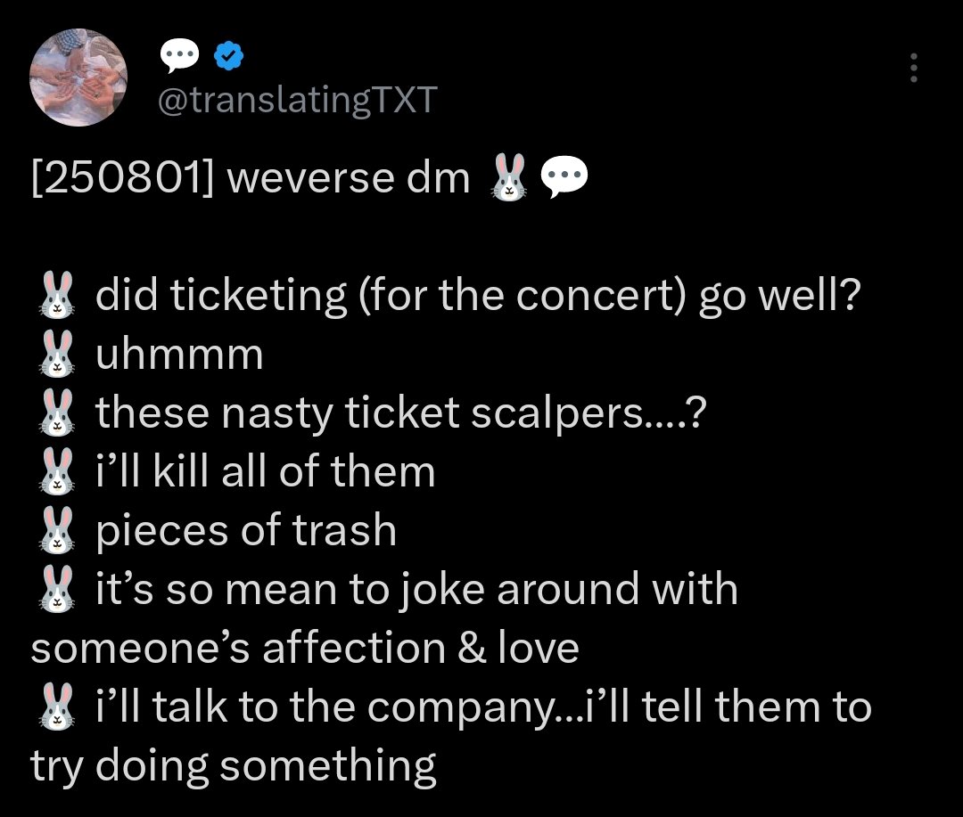 Thanks to the soobin who banned resellers in the TXT concert and now only moas are buying their tickets.
Resellers buy tickets that's why some venues look like they are sold out but it's really sad that fans need to buy those tickets at a huge price