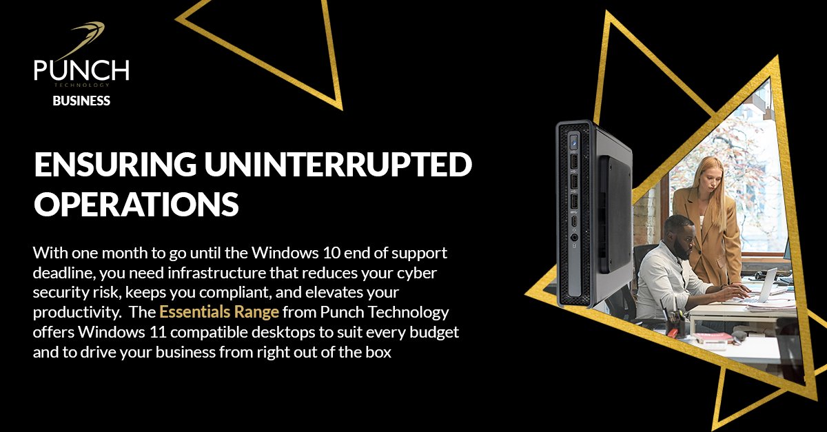 Is your business ready for Windows 10 end of support on the 14th October?

With no minimum order quantities and flexible lead times, contact our sales team today to discuss your specific requirements: 0151 317 9860

punchtechnology.co.uk/punch-essentia…