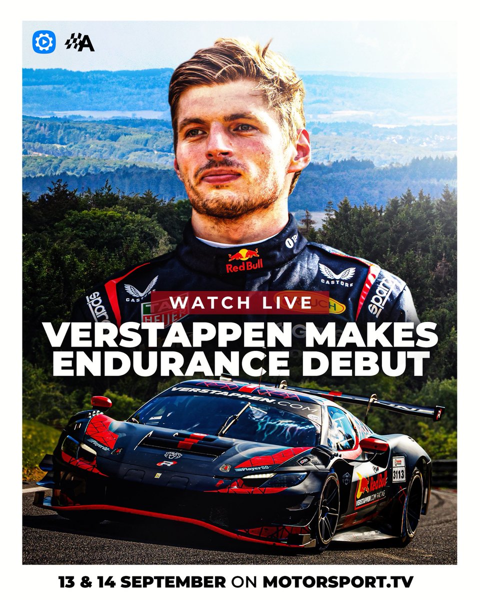 autosport's tweet photo. Want to watch Max Verstappen’s endurance debut for free this weekend?

We’ve got you 🤝 https://t.co/5vsIuqi4lu 📺 https://t.co/eBDQdBJHc6