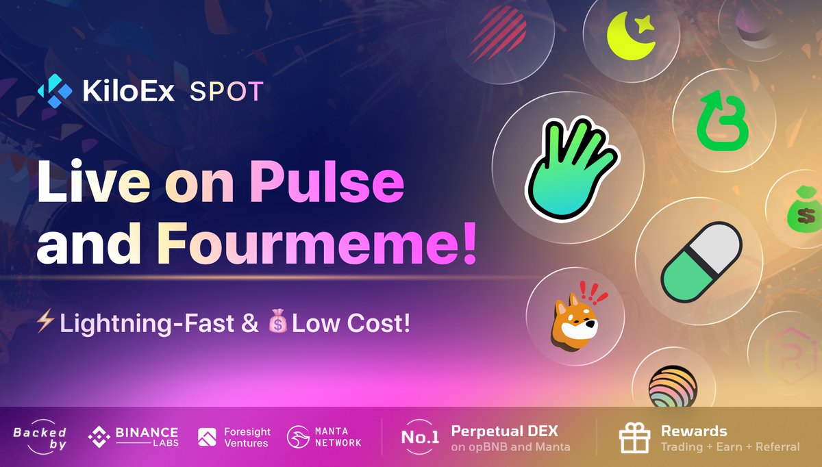 KiloEx_perp's tweet image. 🚀 KiloEx x Fourmeme Deep Integration! 

Fourmeme's native market is now live on KiloEx!  

✨ Trade $MEME with: 
✅ Ultra-low fees &amp;amp; fast trades 
✅ Native Fourmeme ecosystem support 
✅ Enhanced liquidity &amp;amp; seamless experience  

Start trading now: app.kiloex.io/spot/?chain=BN……