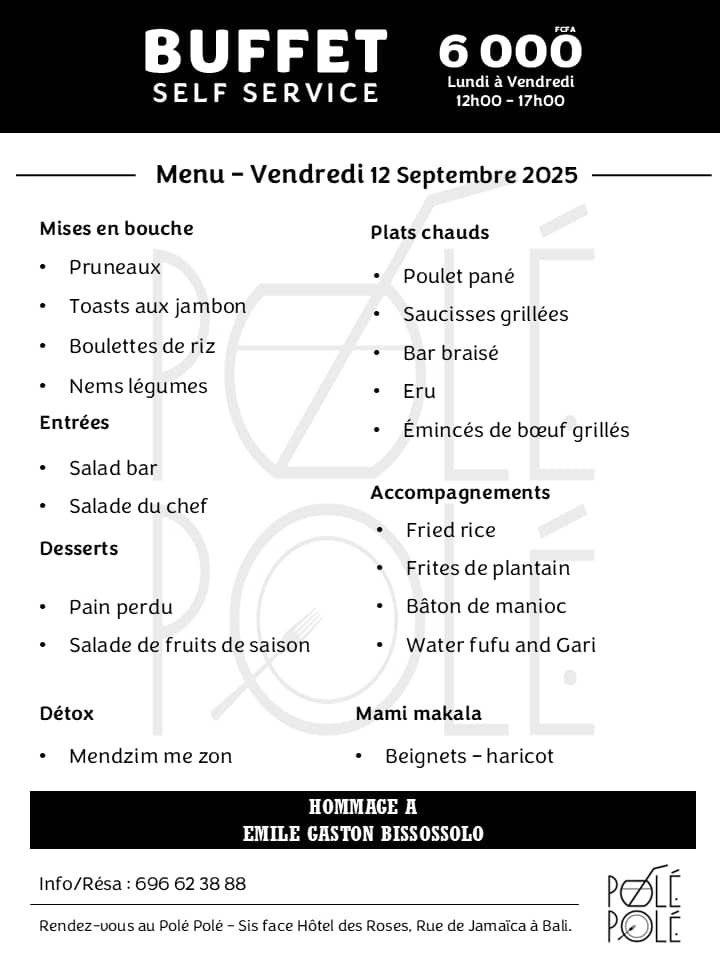 PolePole237's tweet photo. La layette coûte plus chère que le Buffet au @PolePole237 (6000frs)

La seule chose qui peut bien te réchauffer ce avec la pluie ci, ce sont les plats chaud du Polé.

Donc viens manger tout à l'heure

#polépolé https://t.co/feIpJadLkm