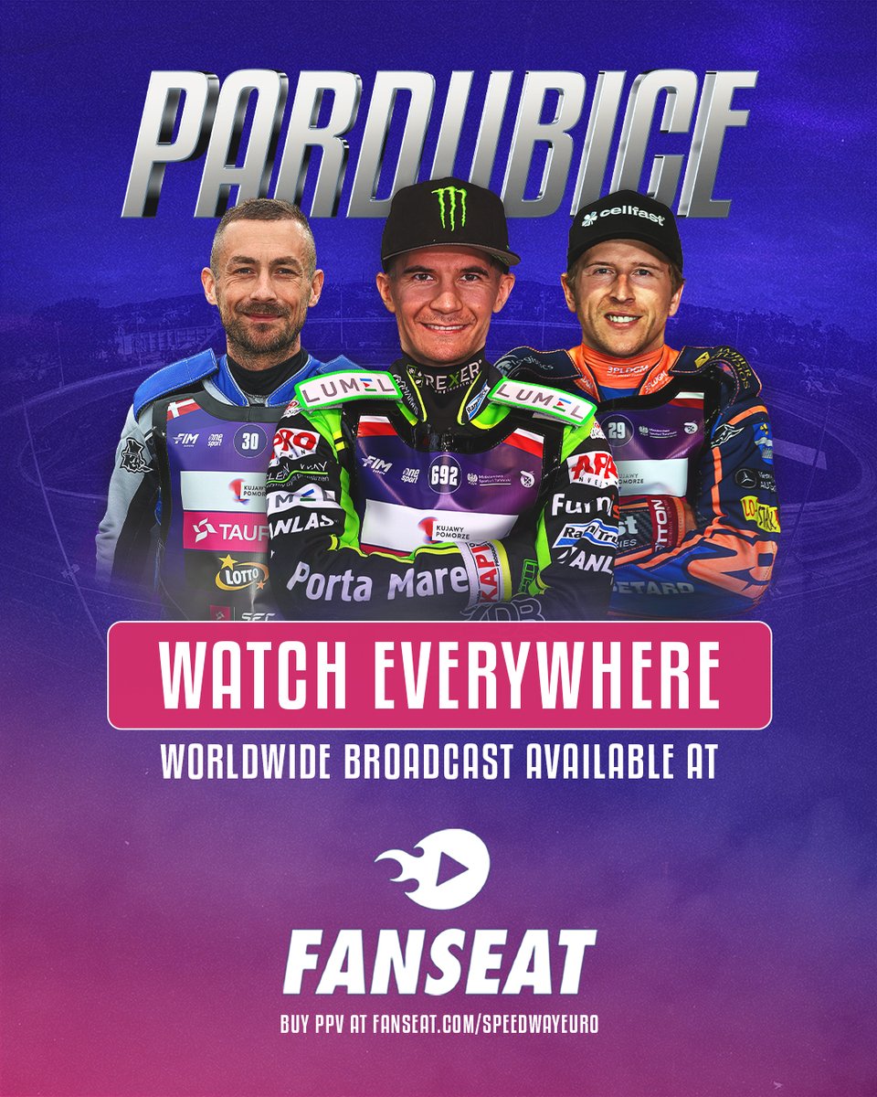 For those you can’t make it to the stands during today’s Grand Finale of TAURON SEC 2025 we would like to inform you, that the broadcast from Pardubice will be available live at fanseat.com/speedwayeuro 👈