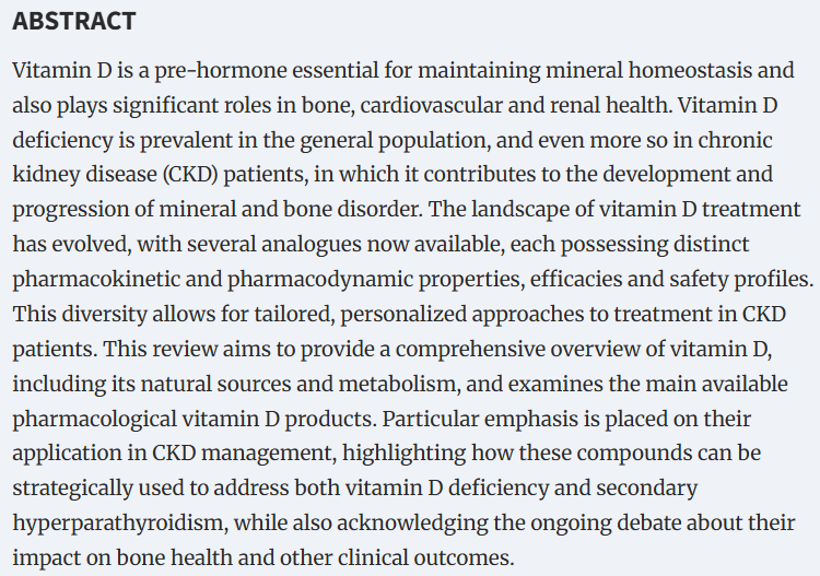 Vitamin D: are all compounds equal?

doi.org/10.1093/ckj/sf…