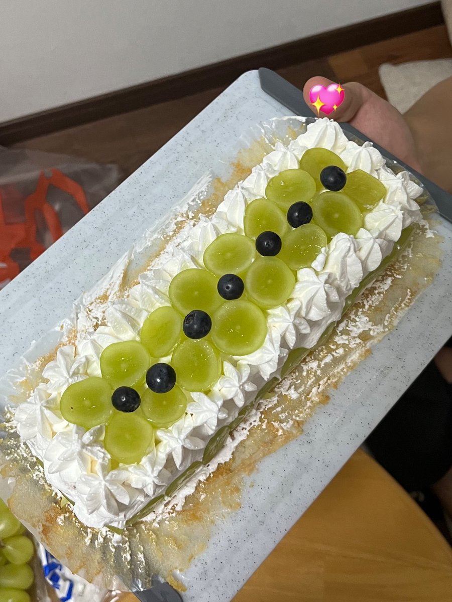 yappi____c's tweet image. 不細工だけど愛着のあるケーキを作った2年記念日👦🏻♡