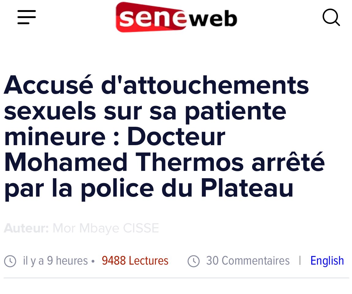 TW  agression sexuelle

Il aurait fait des victimes sur plusieurs générations. 

seneweb.com/fr/news/Societ…