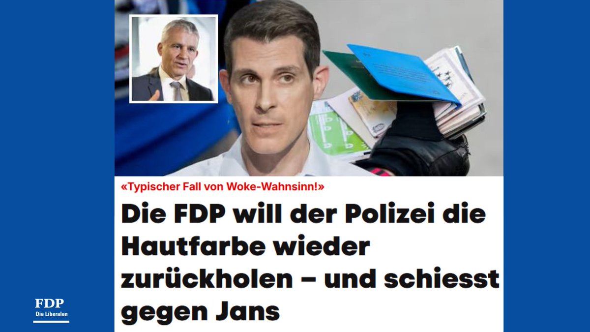 🫨 Es tönt wie ein schlechter Witz: Schweizer Polizistinnen und Polizisten dürfen seit Neustem nicht mehr erfassen, welche Hautfarbe ein Verbrecher hat. 

🥋💪 Dagegen wehren wir uns mit einer Petition und Vorstössen im Parlament. Schluss mit den ständigen ideologischen Angriffen