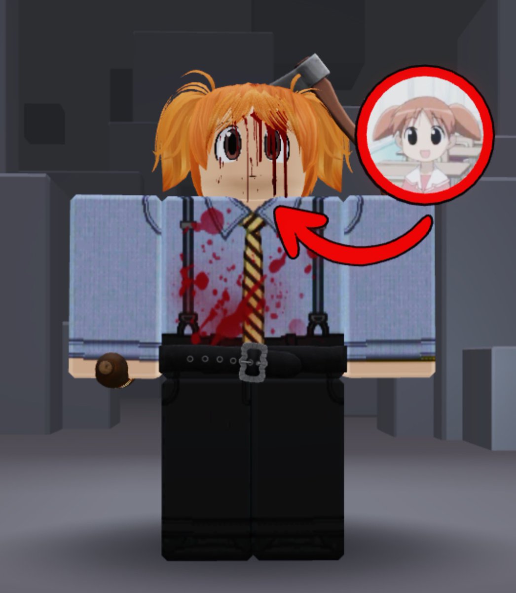LavenderAnims's tweet image. &quot;Ah, let&apos;s see Chiyo-chan&apos;s card!&quot;

🪓🩸

[ #robloxavatar #drawing #azumangadaioh  #americanpsycho ]
