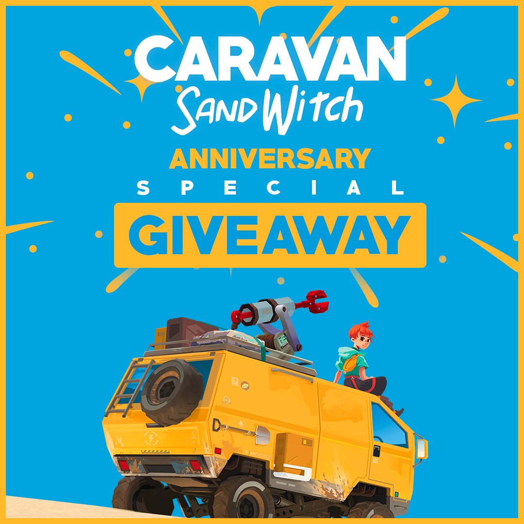 🎁 GIVEAWAY 🎁

Today is #CaravanSandWitch birthday, but we’re the ones giving YOU a gift!

We’re giving away 3 Steam keys!

To enter:
1️⃣ RT this post
2️⃣ Follow us on Steam 👉 store.steampowered.com/sale/dearvilla…

Also, we’re cooking up a little surprise with @sandwichdevs coming soon… 👀
