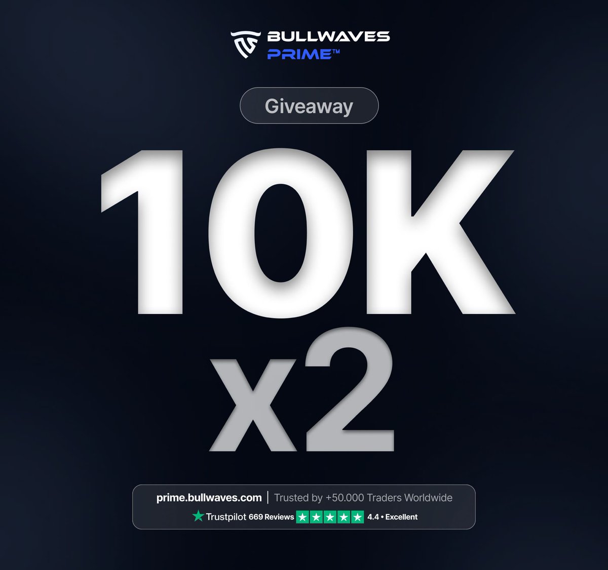 Sky_Trader7's tweet photo. 🎁GIVEAWAY ALERT🎁

20k $ Worth Accounts 💸

2 x $10k Evaluation Account

🔹Follow 
@Sky_Trader7
@bullwavesprime

🔹Like, Retweet

🔹Tag 3 Friends

🔹Engage with quoted Tweet 

🔹Join Discord:- https://t.co/Tl8TTLqHyZ

72 hours ⏳ https://t.co/17eT2sQZb1