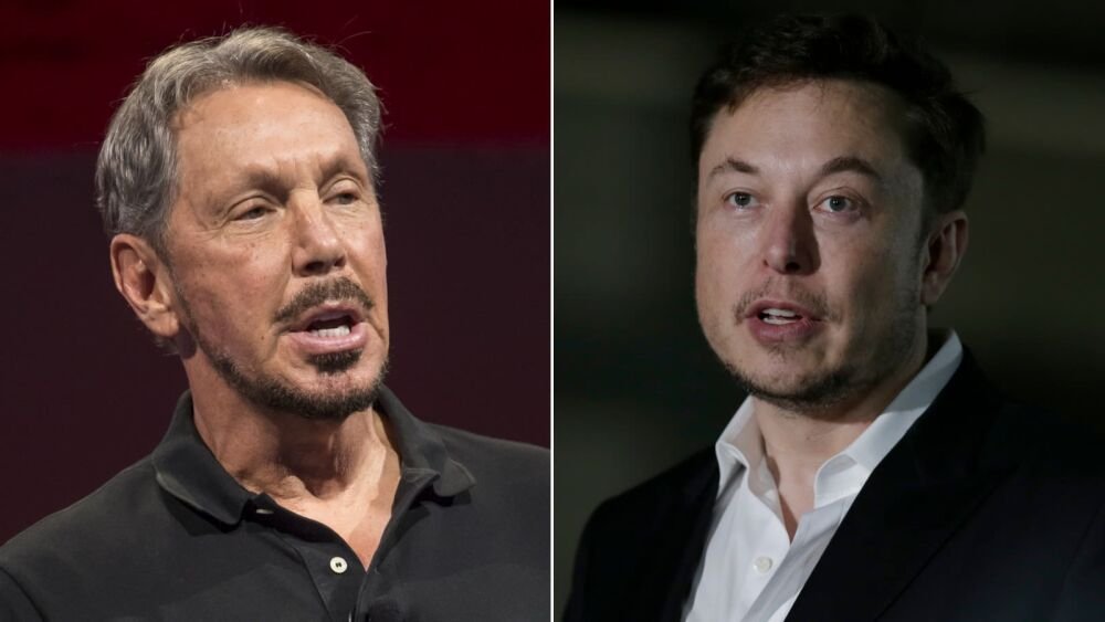 muskosophy's tweet image. Larry Ellison to journalists:

“We&apos;re out here with Elon watching his rocket land, and you&apos;re in front of your Apple Macintosh typing up an article saying Elon&apos;s an idiot.

I just want to know who you are, so I know why I should believe you, as opposed to my friend Elon.”