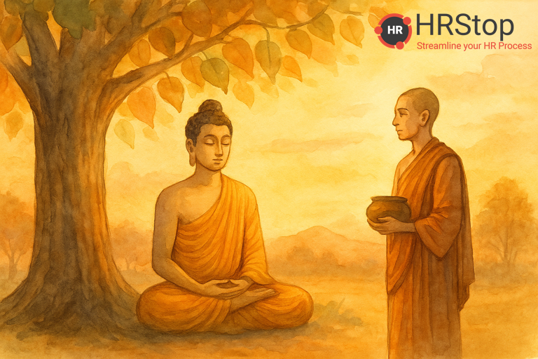 hrstop's tweet image. #FridayMusing #HRStop #RashmiAgarwal
🌿 The Bond Beyond Words

Ananda walked with the Buddha for years, not as a scholar but as a humble attendant. Many thought he only served, yet his silent years built trust, discipline, faith, and care.

When the master passed, Ananda stood