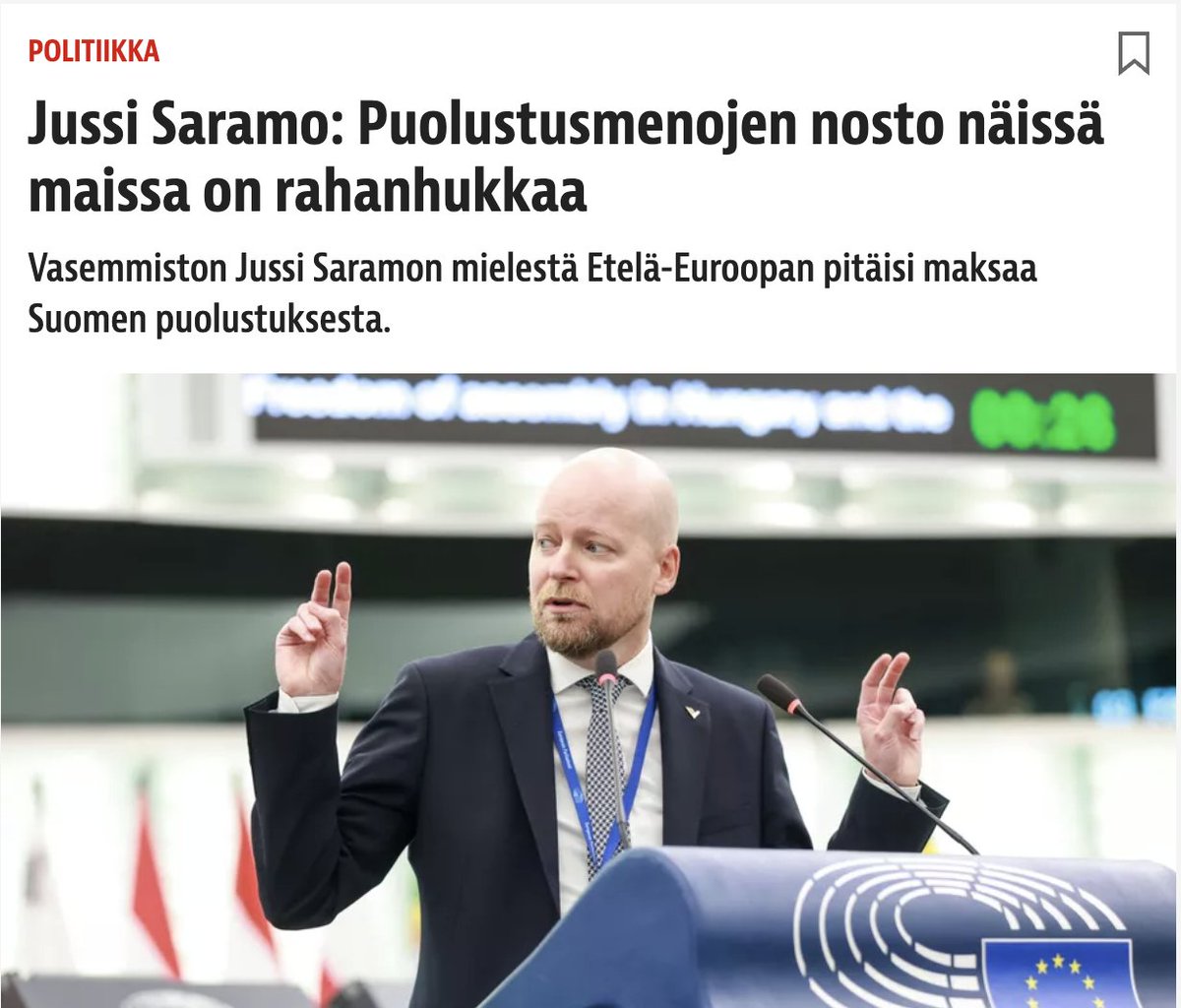 Mahtava keskustelukulttuuri täällä. Toki vähän voi kai syyttää otsikointikulttuuriakin.

iltalehti.fi/politiikka/a/9…