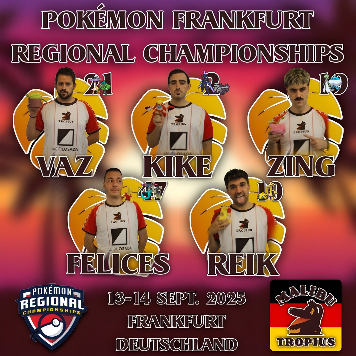 🌴ALINEACIÓN PARA EL REGIONAL DE FRANKFURT🌴
Estos 5 jugadores nos representarán en el país teutón
#MalibuWin🌴