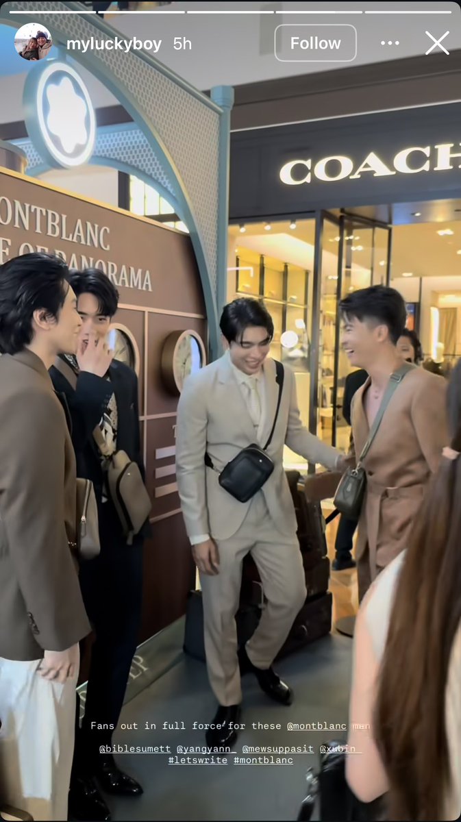 smiley_naka's tweet photo. IGS : myluckyboy 😊😍😍
MEW OPENING MONTBLANCSG
#MontblancAtSGxMew
#Montblanc #LetsWrite
#MewSuppasit @MSuppasit #XuBin
#biblesumet #Bible #YangYan @montblanc_world https://t.co/8zoycBiEY8