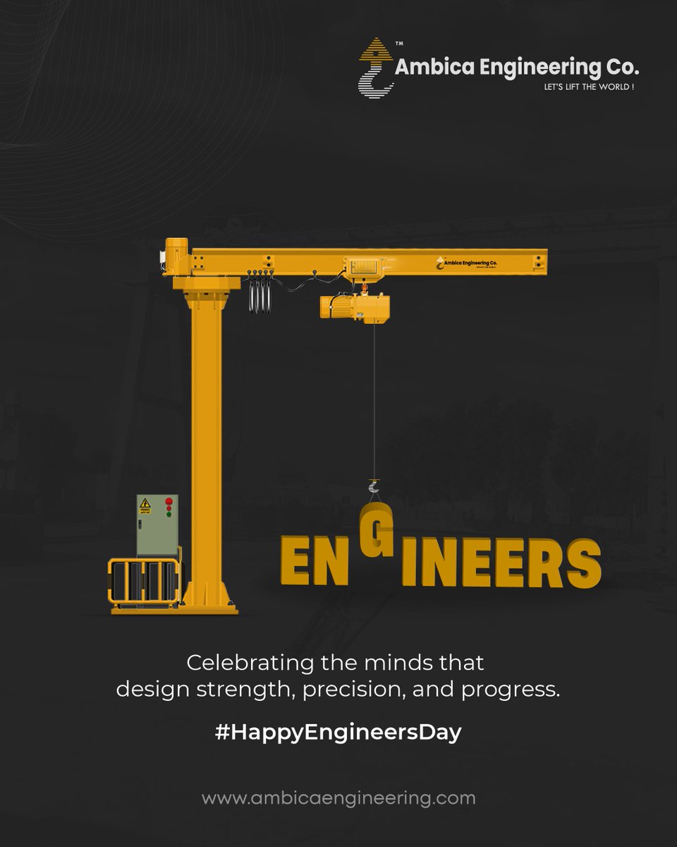 Celebrating the engineers who lift ideas into reality with strength, precision, and innovation.

#AmbicaEngineering #EngineersDay #EngineeringLife #EngineeringExcellence #EngineeringWorld #EngineeringDesign #EngineeringSolutions #India