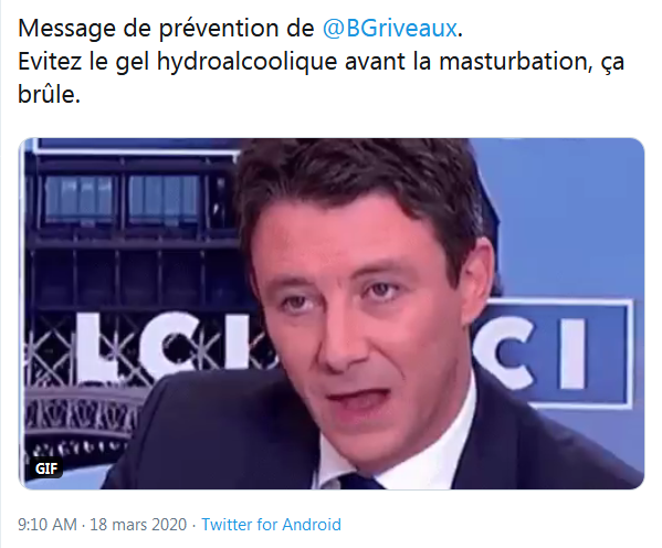 Msieurx40's tweet photo. @BGriveaux @AssembleeNat @ericcoquerel @gabriel_zucman pourtant toute l' @AssembleeNat @ericcoquerel et @gabriel_zucman devrait plutôt remercier @BGriveaux pour son précieux message de prévention ... https://t.co/Sc0WhZVMVX