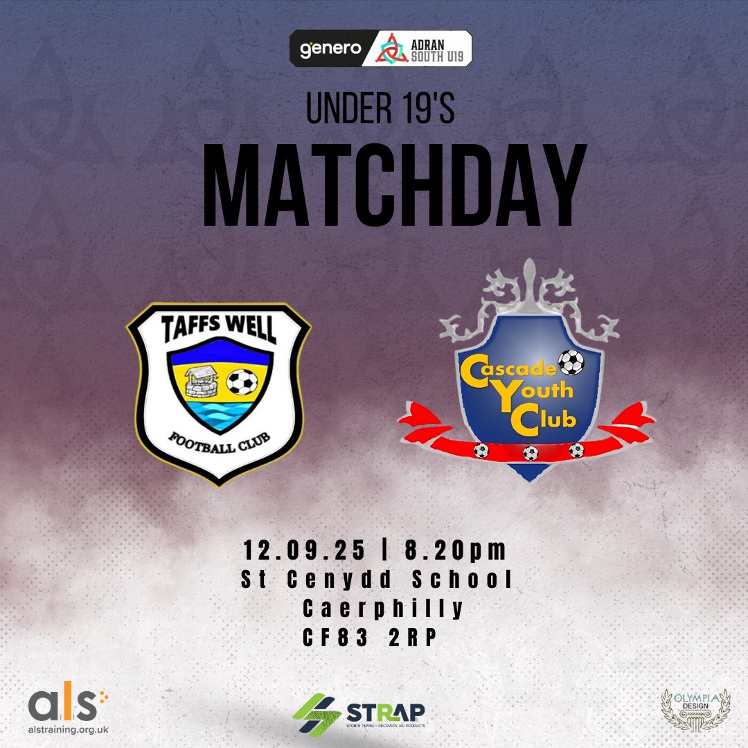Cascade YC Ladies (@cascadeladies) on Twitter photo Our under 19s kick off their 25/26 season away to <a href="/Taffswellfc/">Taffs Well FC</a> this evening!
Good luck to all players and staff ππΌπ€π»
#UpTheCade πβ€οΈ Our under 19s kick off their 25/26 season away to <a href="/Taffswellfc/">Taffs Well FC</a> this evening!
Good luck to all players and staff ππΌπ€π»
#UpTheCade πβ€οΈ