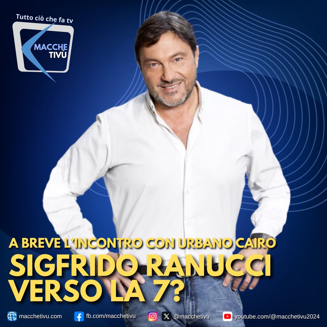 📺 Entro la fine del mese è atteso l’incontro decisivo tra Urbano Cairo e Sigfrido Ranucci per valutare l’eventuale passaggio del conduttore di Report e di un suo nuovo programma su La7.

#SigfridoRanucci #Report #La7 #UrbanoCairo #Televisione #TVNews #Palinsesti