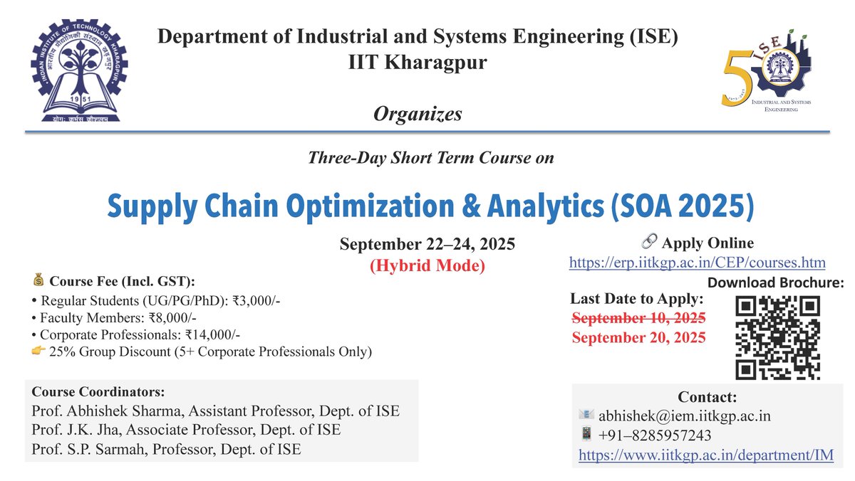 Industrial & Systems Engineering IIT Kharagpur tweet media
