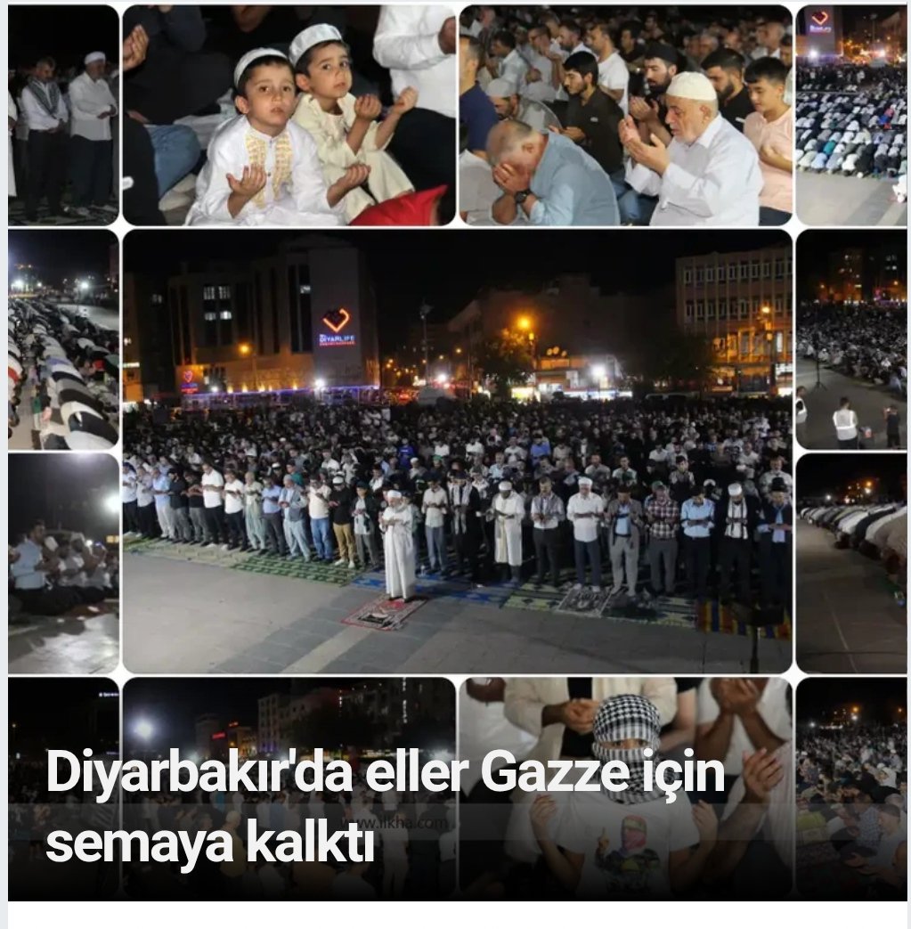 HAMAS’ın askeri kanadı Kassam Tugayları’nın Gazze için yaptığı dua çağrısına, Diyarbakırlılar Şeyh Said Meydanı’ndan yüzlerce Şeyh Said ve Selahaddin Eyyubi torunu icabet etti. 
Amed’den HAMAS’a, El-Kassam’a, Filistin ve Gazze halkına bin selam…
#gazzeyesahipçık
#GazzeÖlüyor