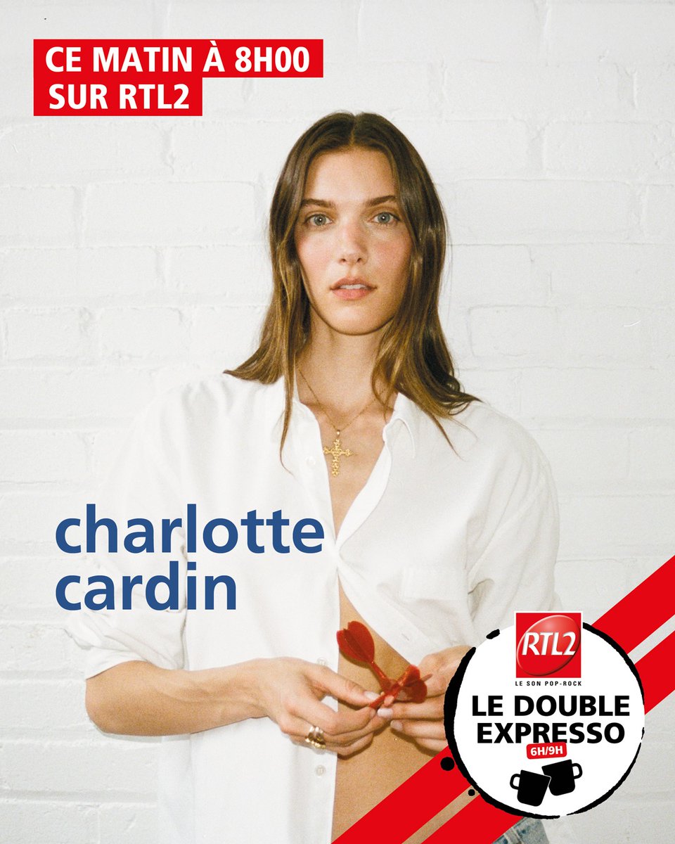 Retrouvez dès maintenant Charlotte Cardin dans Le Double Expresso RTL2 sur RTL2 et W9 ! 

(On a une grande surprise à vous annoncer 🤫)