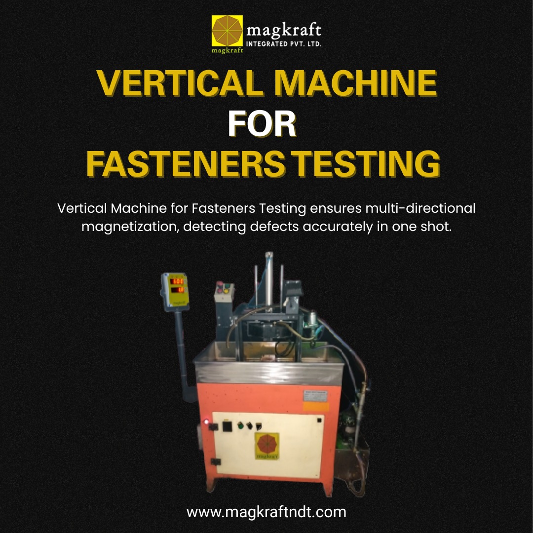 Magkraftndtmpi's tweet image. The Vertical Machine for Fasteners Testing uses advanced multi-directional magnetization to detect defects in all orientations within a single shot, ensuring ASTM compliance by combining current flow and encircling coil magnetization vectors.

#magkraftndt #verticalmachine