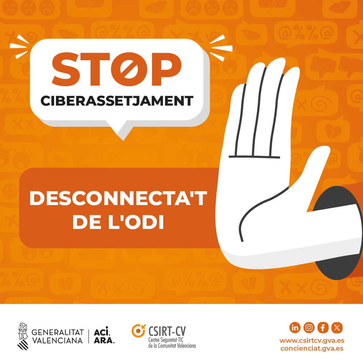 GVATalaia's tweet photo. Saps quina és la diferència 🤔?

#Assetjament: agressió física o verbal repetida cara a cara 😠😠

#Ciberassetjament: agressió mitjançant internet o dispositius 📱💻

#Ciberbullying: assetjament escolar a través de mitjans digitals 📱🏫👩‍🏫

Conéixer-los és el primer pas per a previndre’ls: https://t.co/PL4hgaBQgX

🛑 #STOPCiberassetjament | 💬 #DesconnectatDeLOdi

@GVAhisenda @generalitat #ciberbullying
