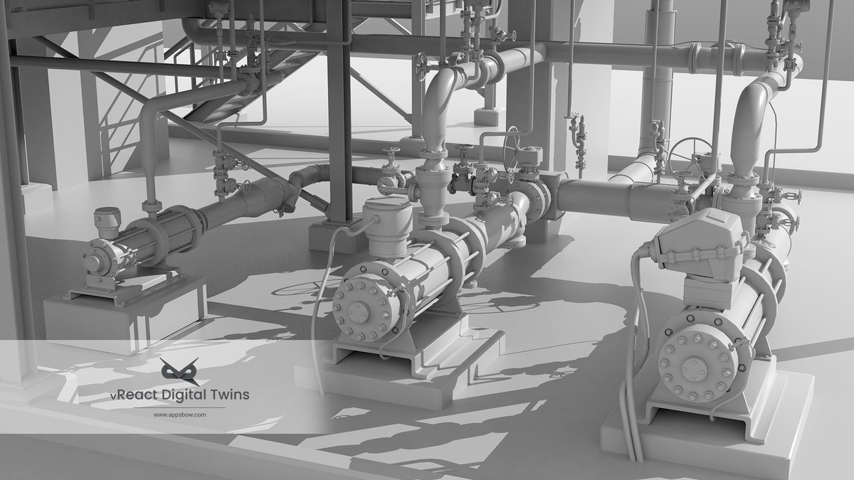 appsbow's tweet photo. The precision of our vReact Digital Twins is next level.
Here’s a glimpse of the 3D models we build for industrial plants and machinery — powering training, safety, design, and maintenance.

#DigitalTwin #vReact #AppsBow #digitaltwins #industrialdigitaltwin https://t.co/HG19mIyzuO