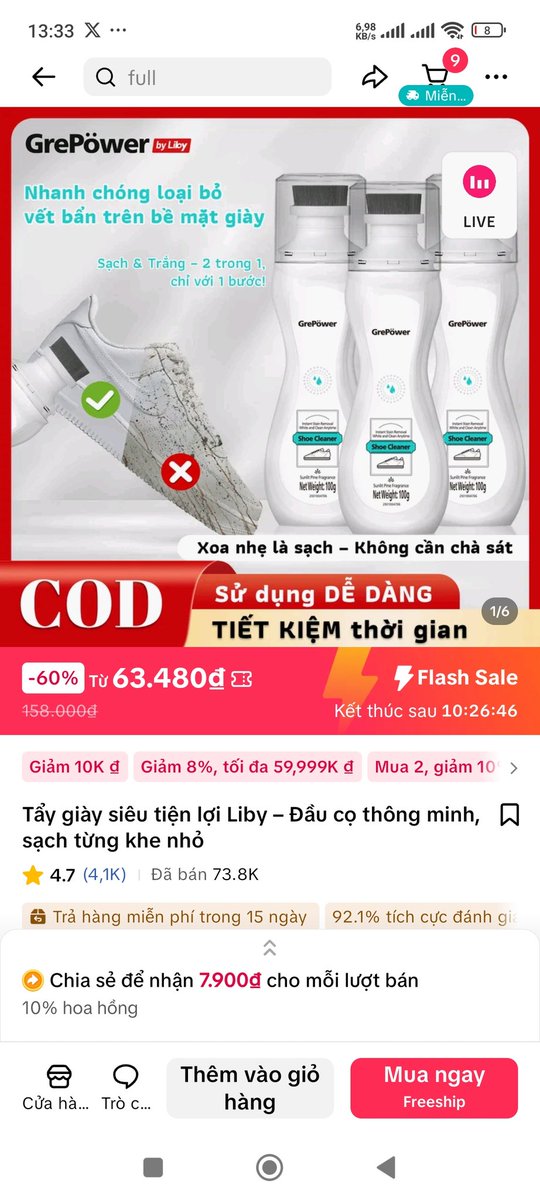 Huytap93's tweet photo. Tẩy giày siêu tiện lợi Liby – Đầu cọ thông minh, sạch từng khe nhỏ https://t.co/QN3eUAMb18 https://t.co/WKV3YPECuO