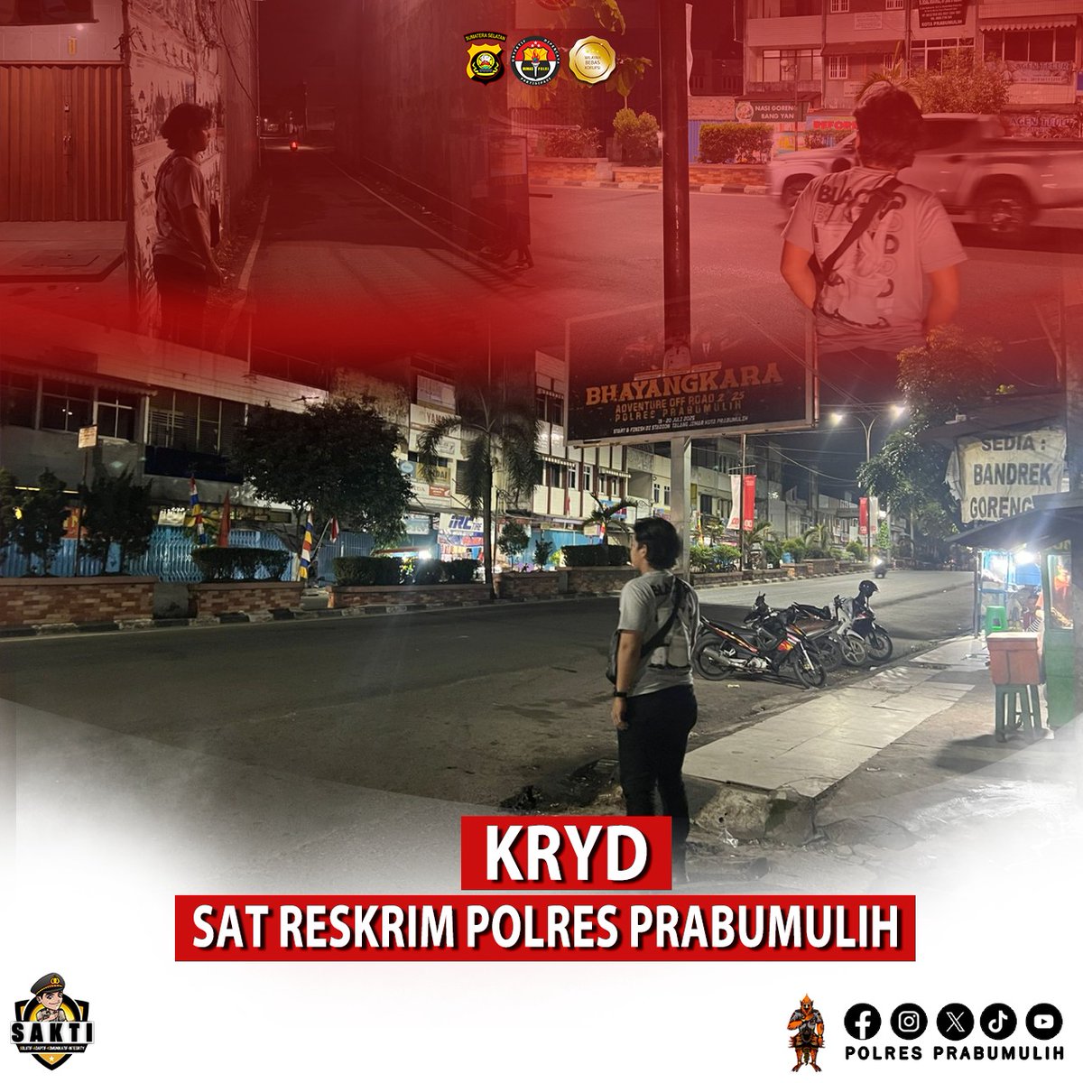 KRYD SAT RESKRIM POLRES PRABUMULIH 

#swasembadapangan
#ketahananpangan
#polrimendukungketahananpangan
#polisicintapetani
#poldasumsel
#polresprabumulih
#prabumulih
#sumsel