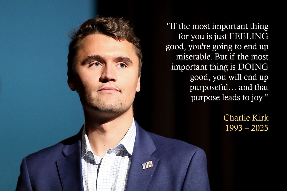 Rest in Peace, Charlie Kirk. My prayers go out to you and the family you left behind. You not only inspired Americans, but people around the world, like me. Your shooter didn't kill you. He created more of you.