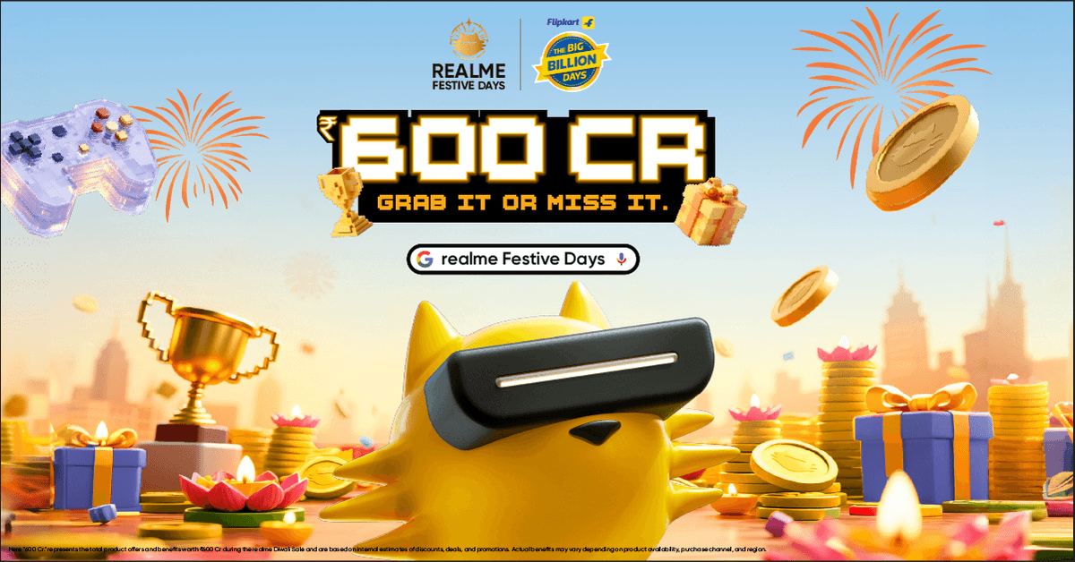 realme's biggest festival sale 2025 is loaded with unprecedented deals on smartphones and AIoT.