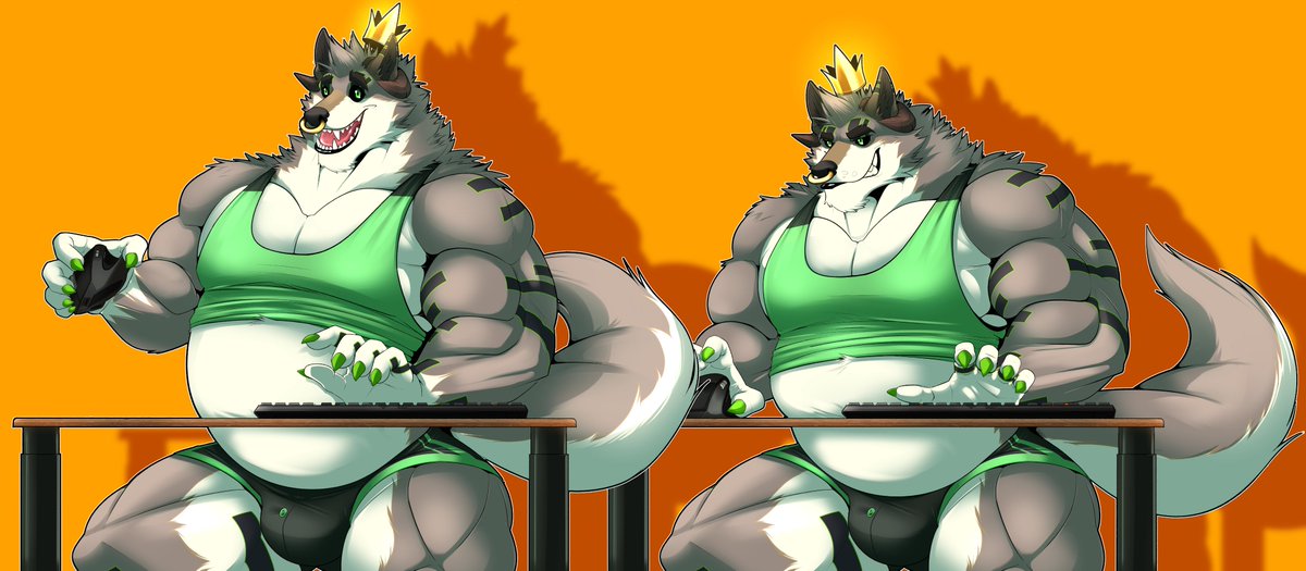 I think it came out nice : D for <a href="/LyellDaWoof/">Werewolf Boyfriend🐺➡️ SEA</a> 

#furry #anthro