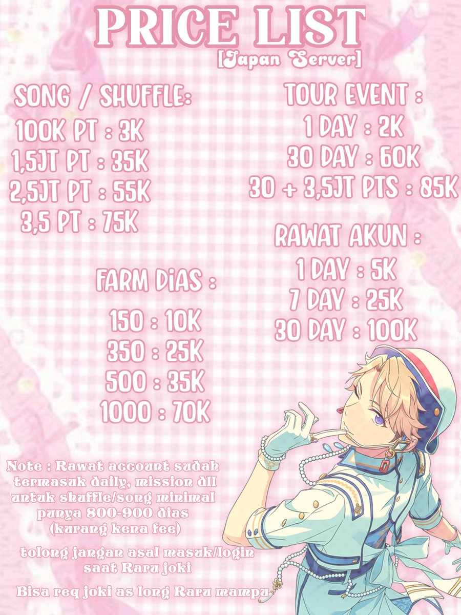 softcloudsy's tweet image. Help rt(?) thanks

Mumpung bocil esupuri kena event nih yuk naruna open 2 slot untuk server jepang 💝 — jangan lupa @ after dm yaaa

#zonauang #zonajajan #warungenstars