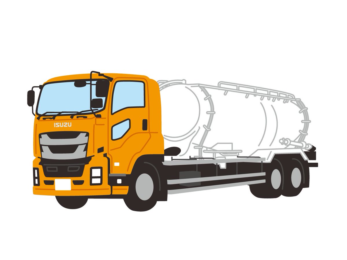 #商用車ギャラリー
◆粉粒体運搬車（ふんりゅうたいうんぱんしゃ）
プラスチックの素となるペレットや、
小麦粉・砂糖などの食品原料など、
いろいろな種類の粉や細かい粒状のものを運ぶ車です。タンクの上に開けた穴から積みこみます。